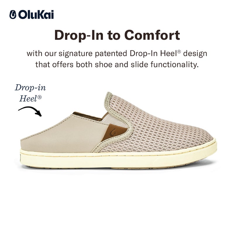 OLUKAI Pehuea Women's Slip On Sneakers, Casual Everyday Shoes with Easy On & Off Design, Breathable Mesh & Drop-in Heel, All-Day Comfort & Support, Tapa/Tapa, 10 - Image 2